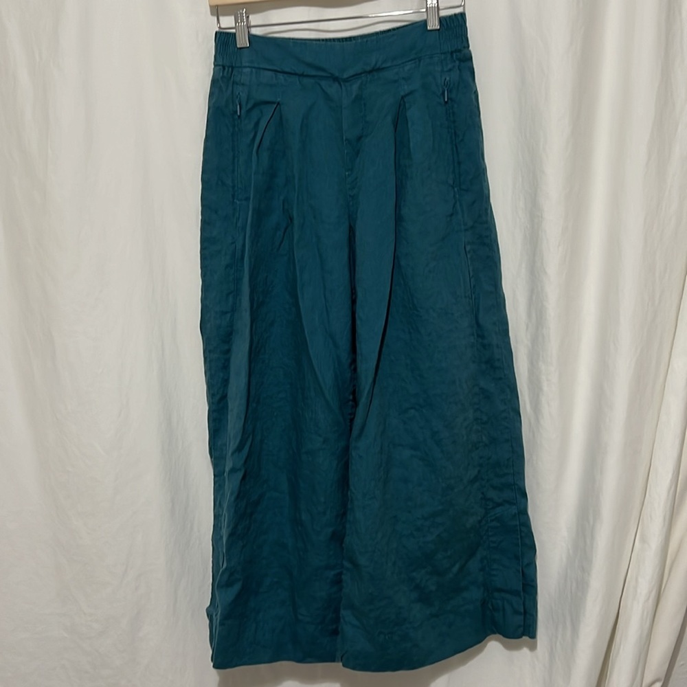 Athleta Size 6 Playa Linen Crop Wide Leg - Picture 5 of 13